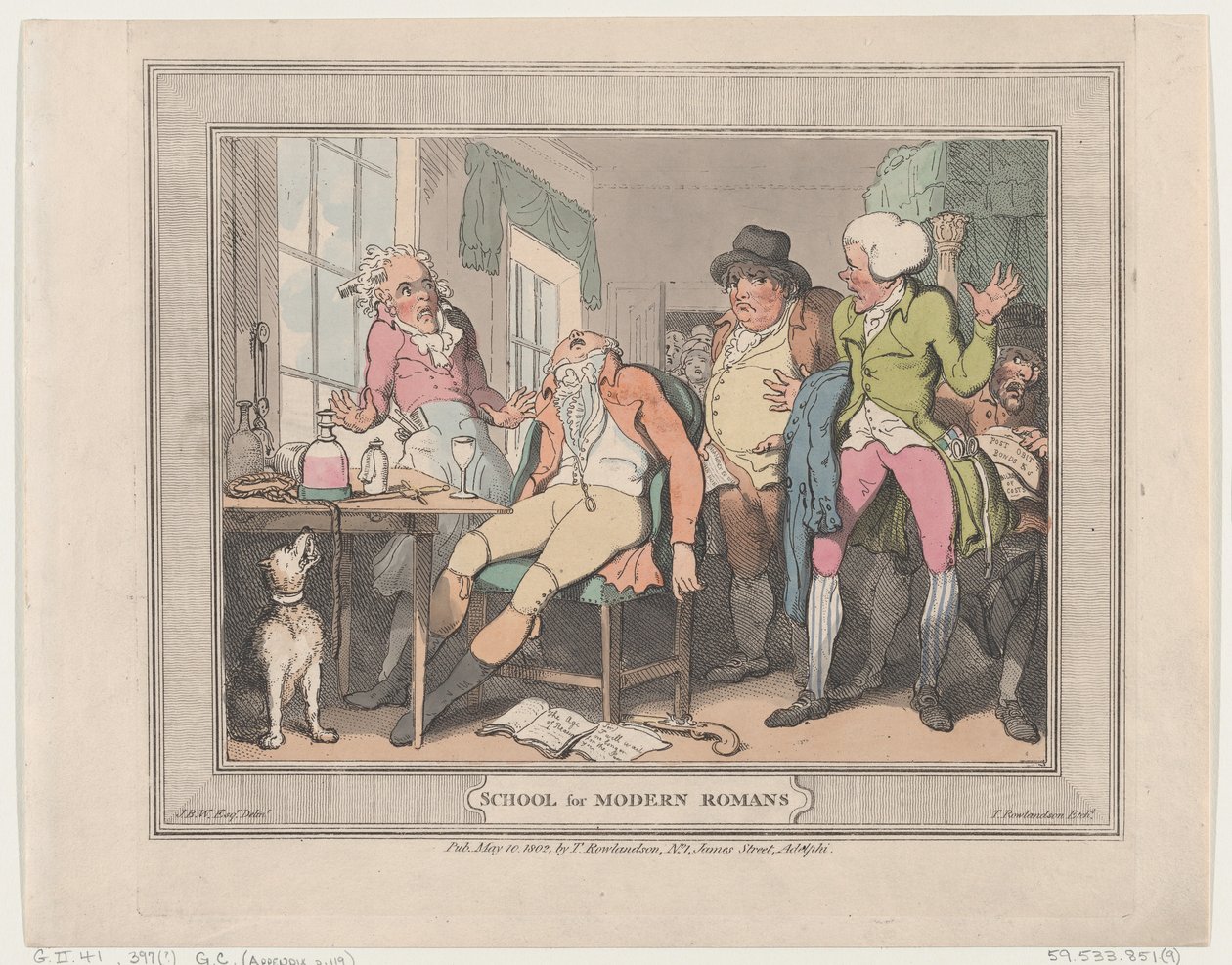 School for Modern Romans, 10 de maio de 1802., 10 de maio de 1802. de Thomas Rowlandson