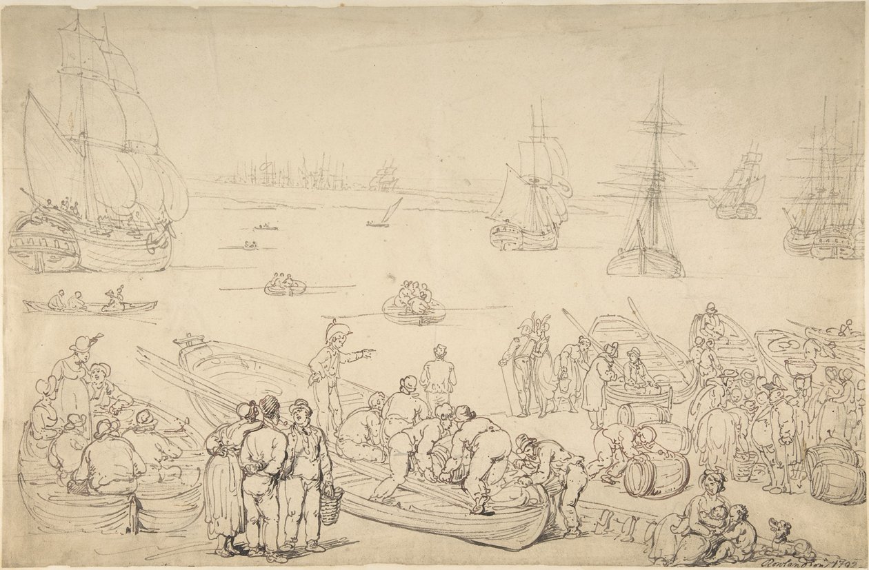 Porto marítimo de Thomas Rowlandson