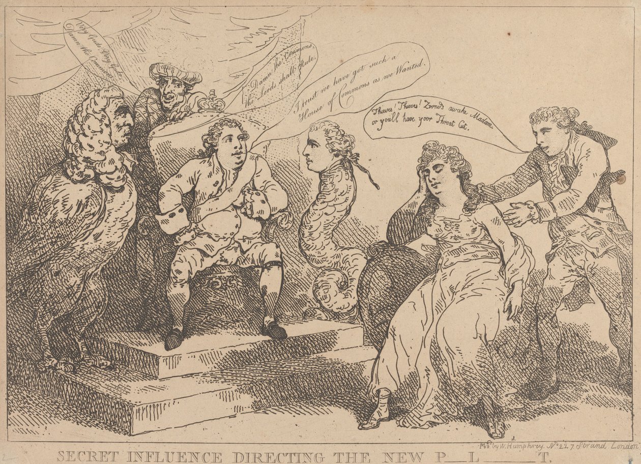 Influência secreta a orientar o novo Parlamento de Thomas Rowlandson