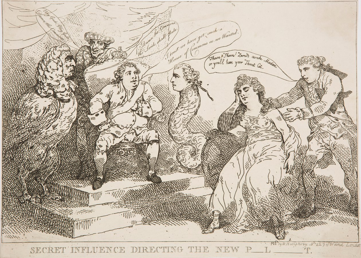 Influência secreta que dirige o novo P-l-t de Thomas Rowlandson