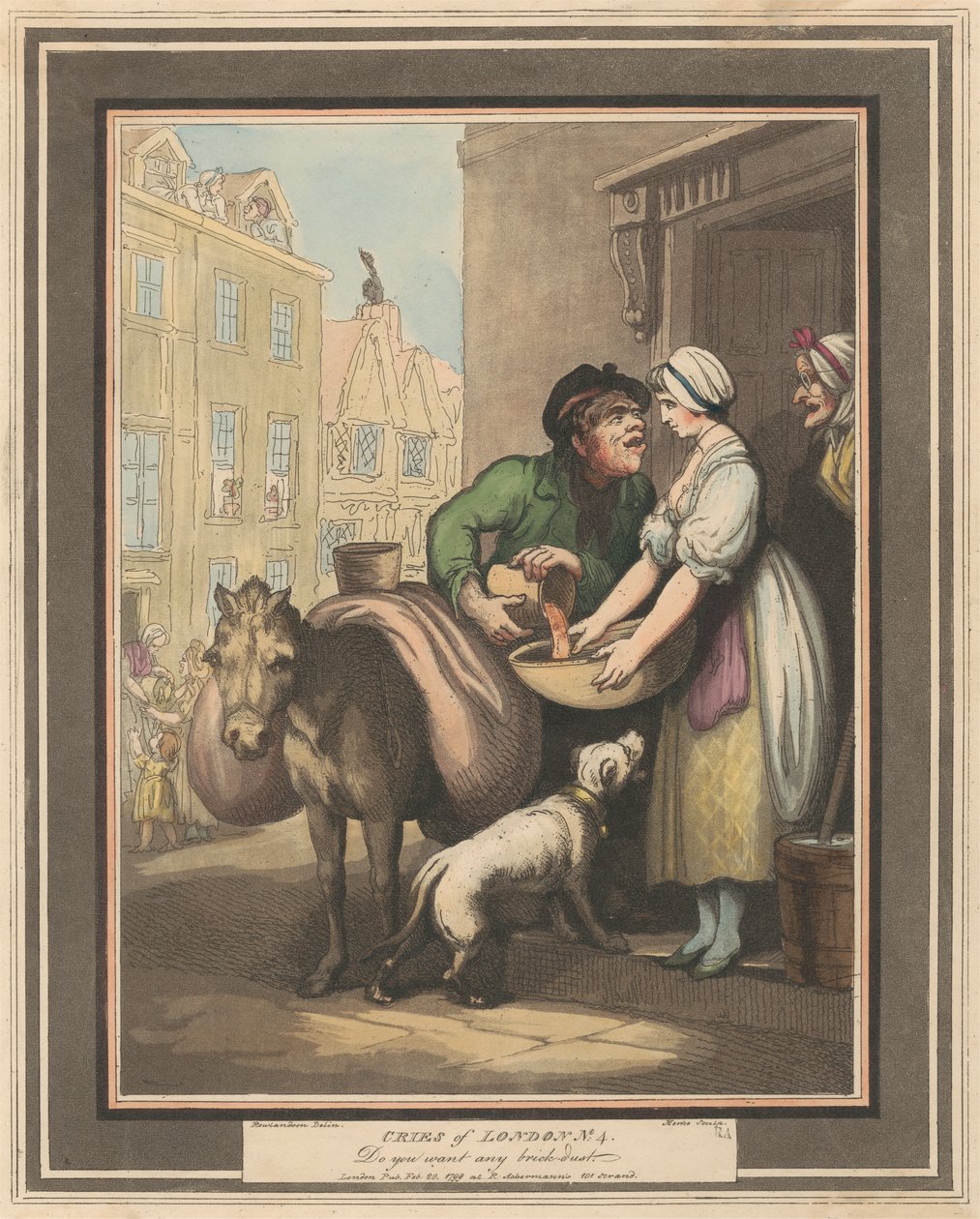 Conjunto de oito (4): Cries de Londres de Thomas Rowlandson