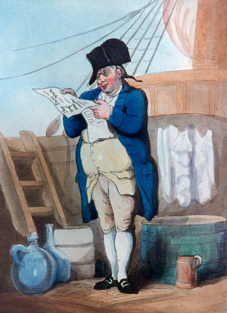Balconista de navios, 1799 de Thomas Rowlandson