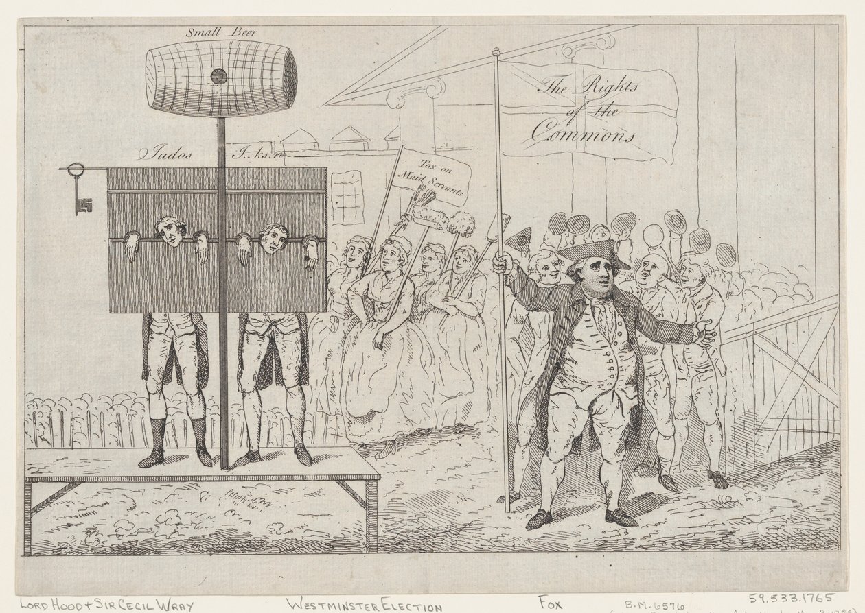 Sir Cecil Wray no Pelourinho, 7 de maio de 1784., 7 de maio de 1784. de Thomas Rowlandson