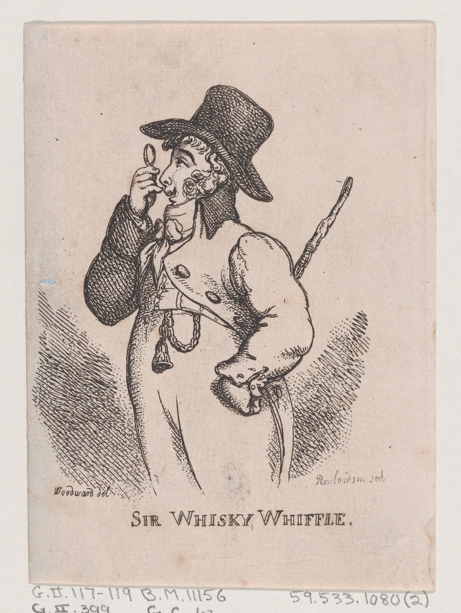 Sir Whiskey Whiffle, abril de 1808., abril de 1808. de Thomas Rowlandson