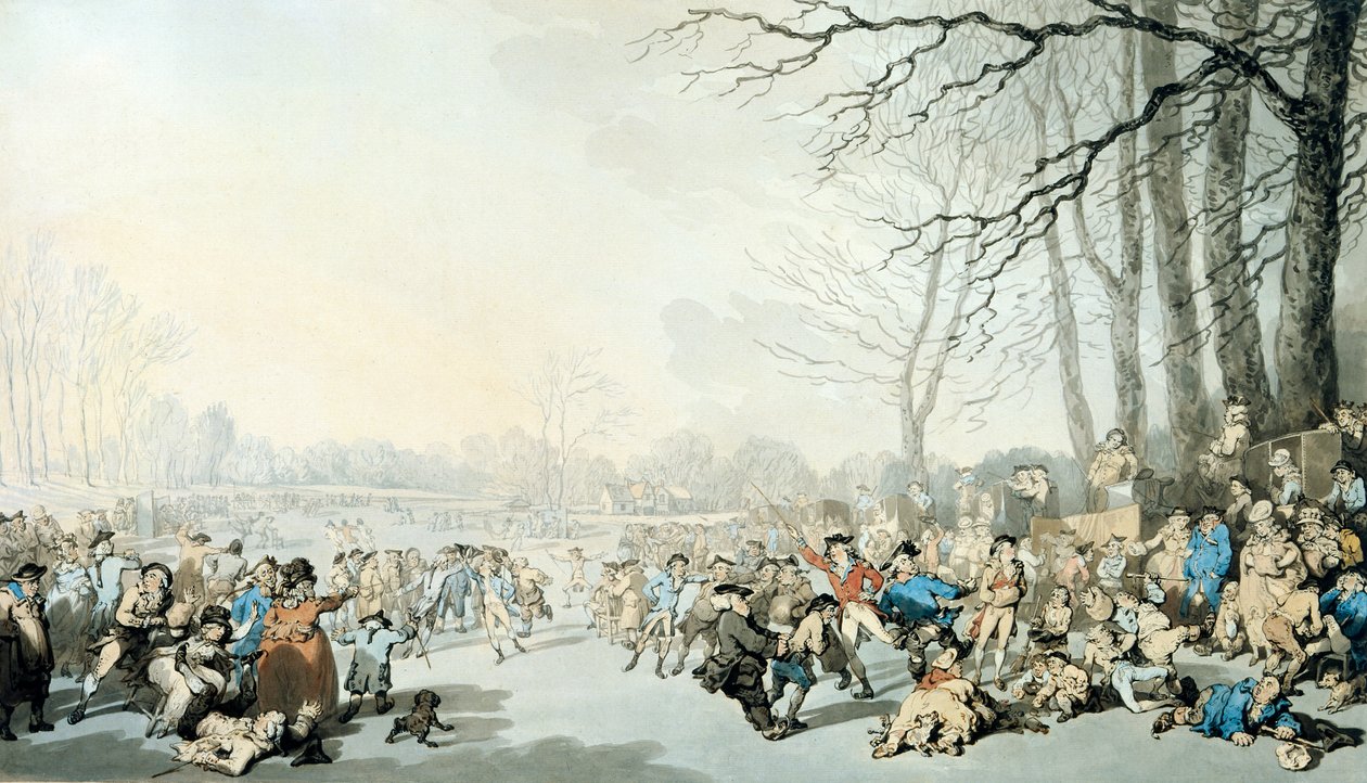 Patinadores na Serpentina de Thomas Rowlandson