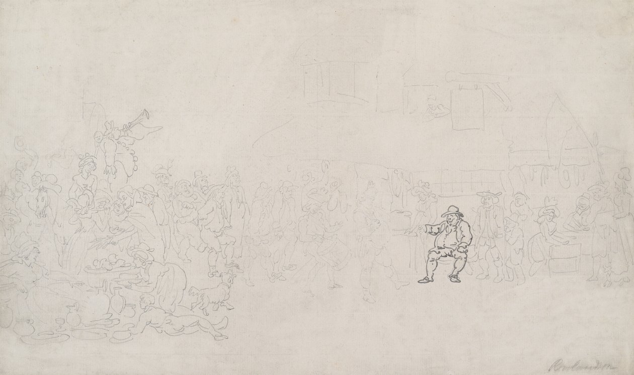 Esboço para «O Recrutador» de Thomas Rowlandson