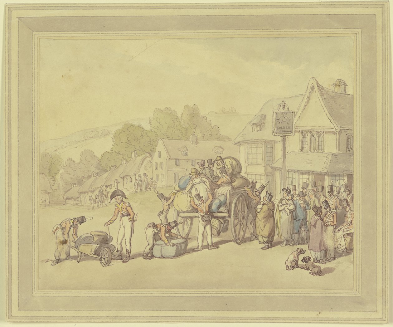 Soldados numa taberna de Thomas Rowlandson