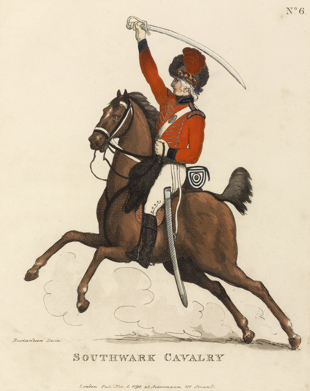 Cavalaria de Southwark, c.1799 (aquatinta colorida) de Thomas Rowlandson