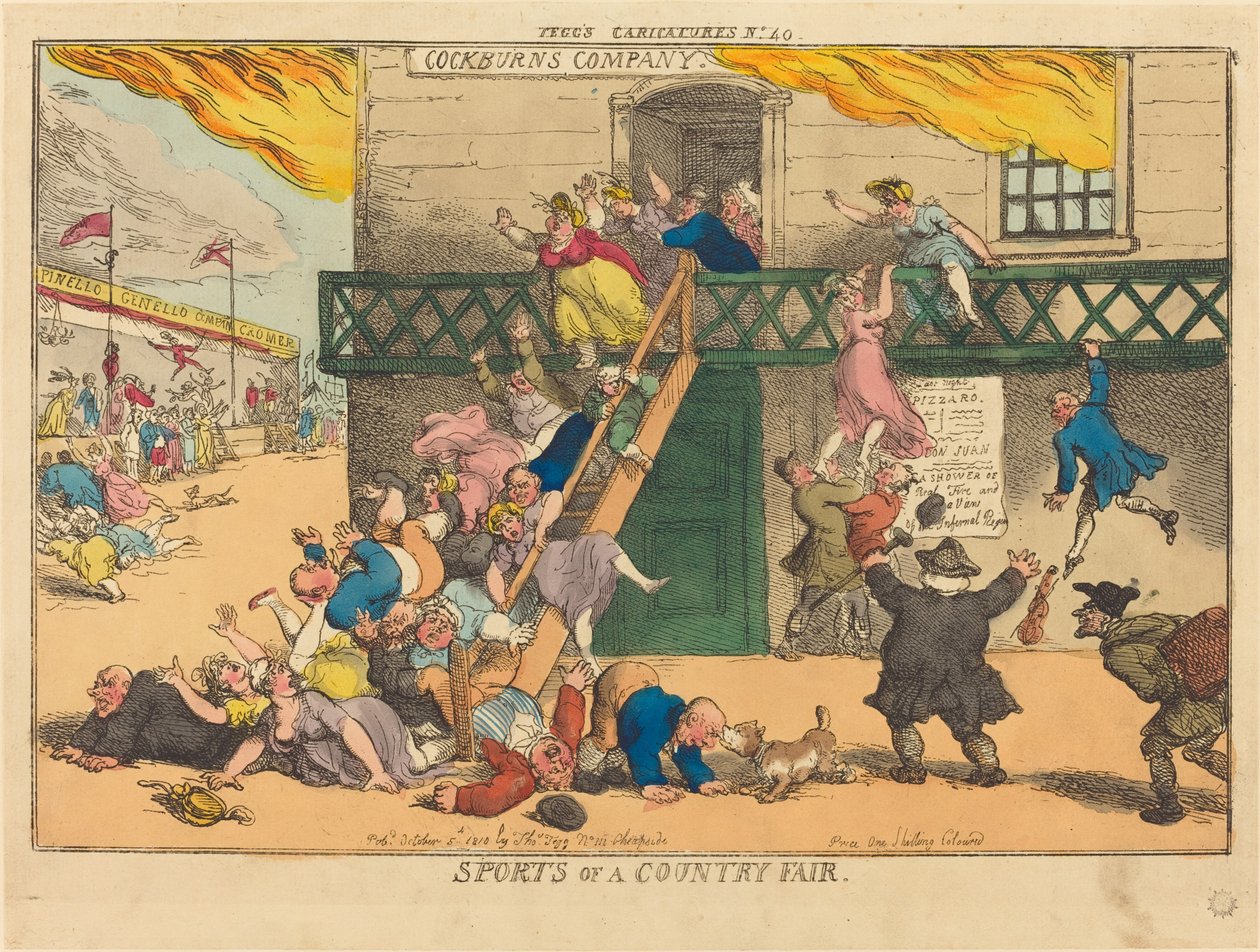 Esportes de uma feira de campo de Thomas Rowlandson