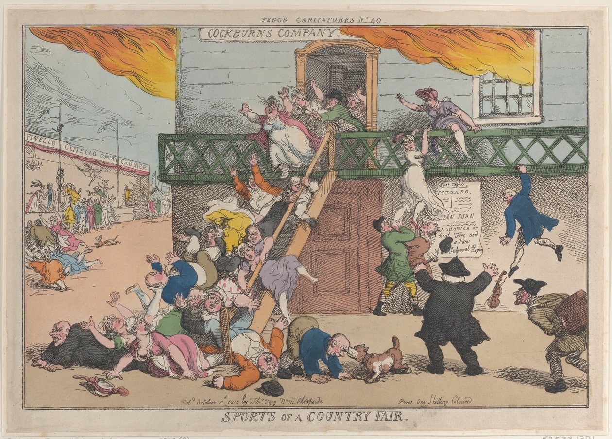 Sports of a Country Fair, 5 de outubro de 1810., 5 de outubro de 1810. de Thomas Rowlandson