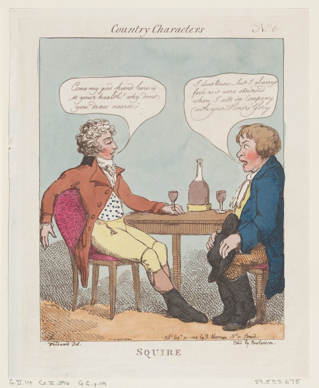 Squire, 30 de agosto de 1799., 30 de agosto de 1799. de Thomas Rowlandson