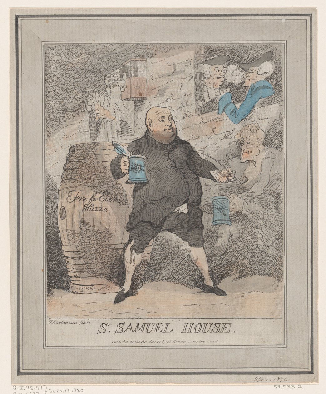 Sr. Samuel House, [1780] reeditado 1786-91., [1780] reeditado 1786-91. de Thomas Rowlandson