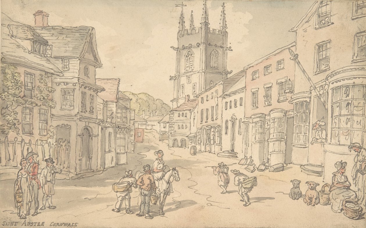 St. Austell, Cornualha, 1780-1827. de Thomas Rowlandson