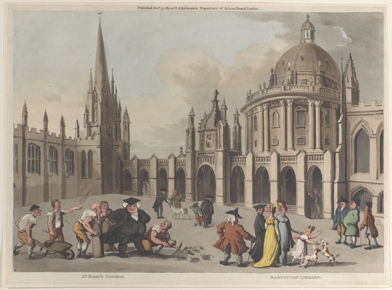 Igreja de Santa Maria, Biblioteca Radclivian, 31 de outubro de 1811., 31 de outubro de 1811. de Thomas Rowlandson