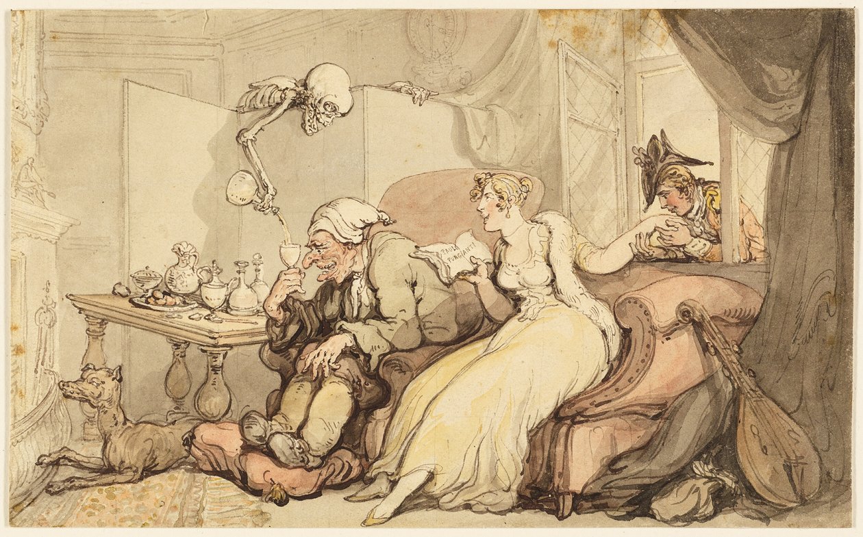 Estudo para a lua de mel de Thomas Rowlandson