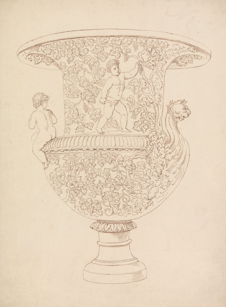Estudo de um vaso de Thomas Rowlandson