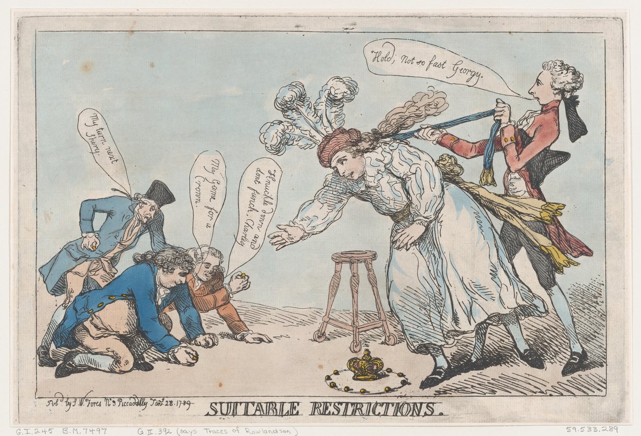 Restrições Adequadas, 28 de janeiro de 1789., 28 de janeiro de 1789. de Thomas Rowlandson