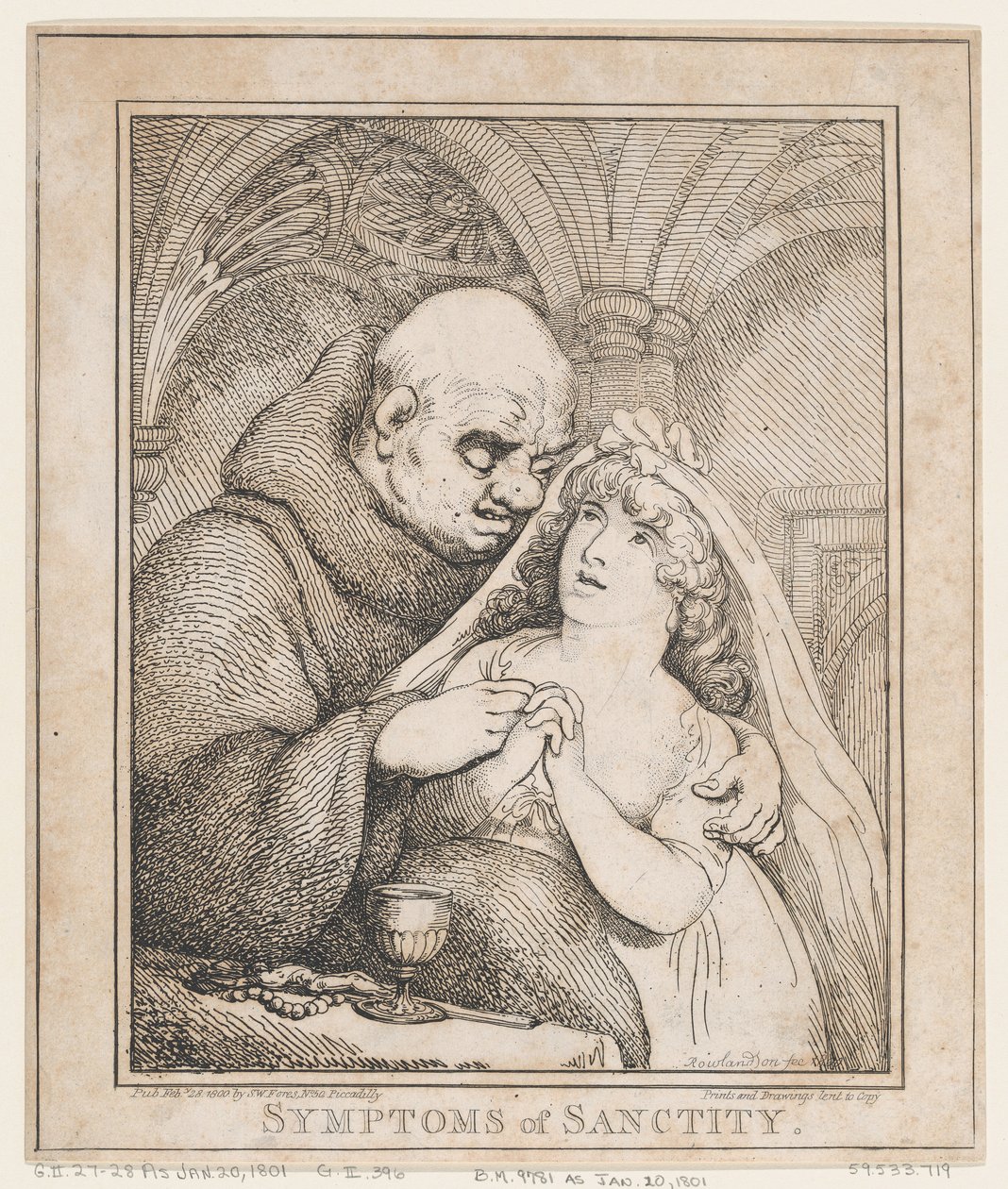 Sintomas de santidade, 28 de fevereiro de 1800., 28 de fevereiro de 1800. de Thomas Rowlandson