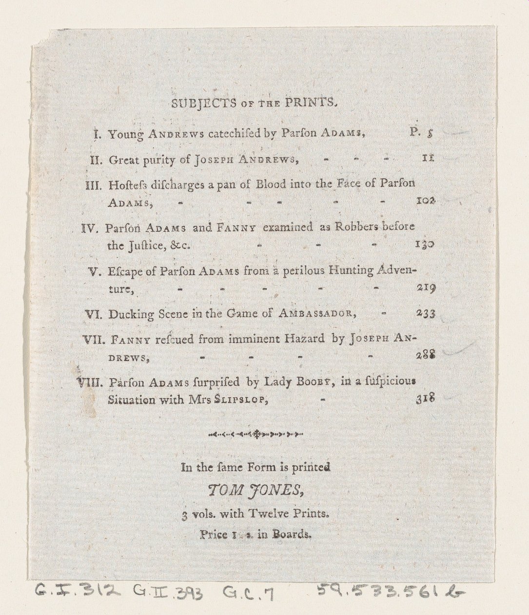 Índice: As Aventuras de Joseph Andrews e seu amigo Sr. Abraham Adams, 1792., 1792 de Thomas Rowlandson