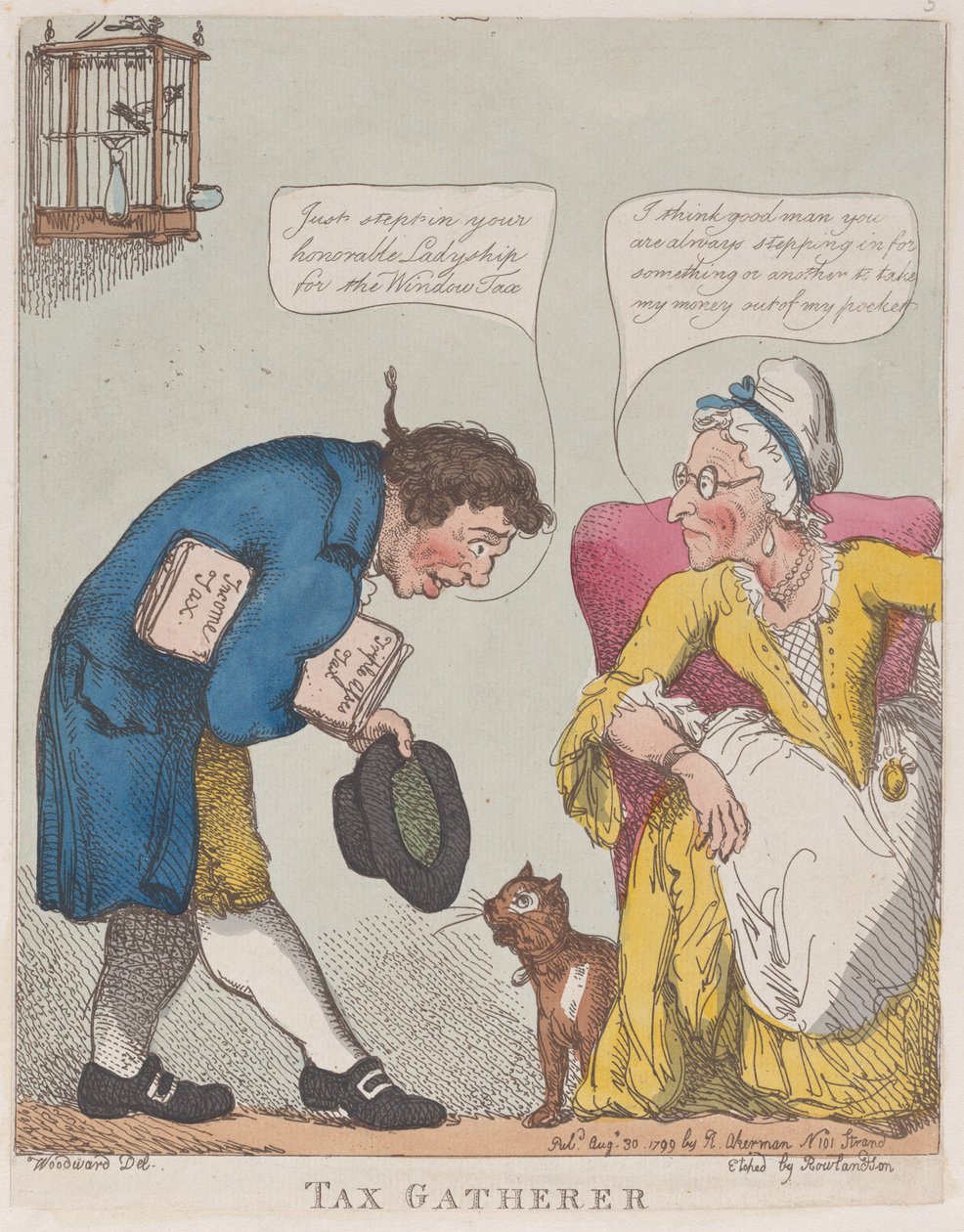 Tax Gatherer, 30 de Agosto de 1799., 30 de Agosto de 1799. de Thomas Rowlandson