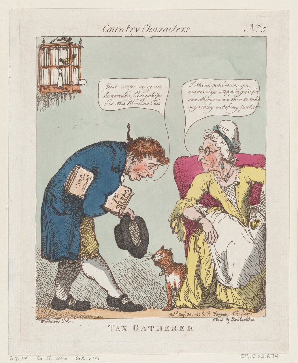 Coletor de impostos, 30 de agosto de 1799., 30 de agosto de 1799. de Thomas Rowlandson