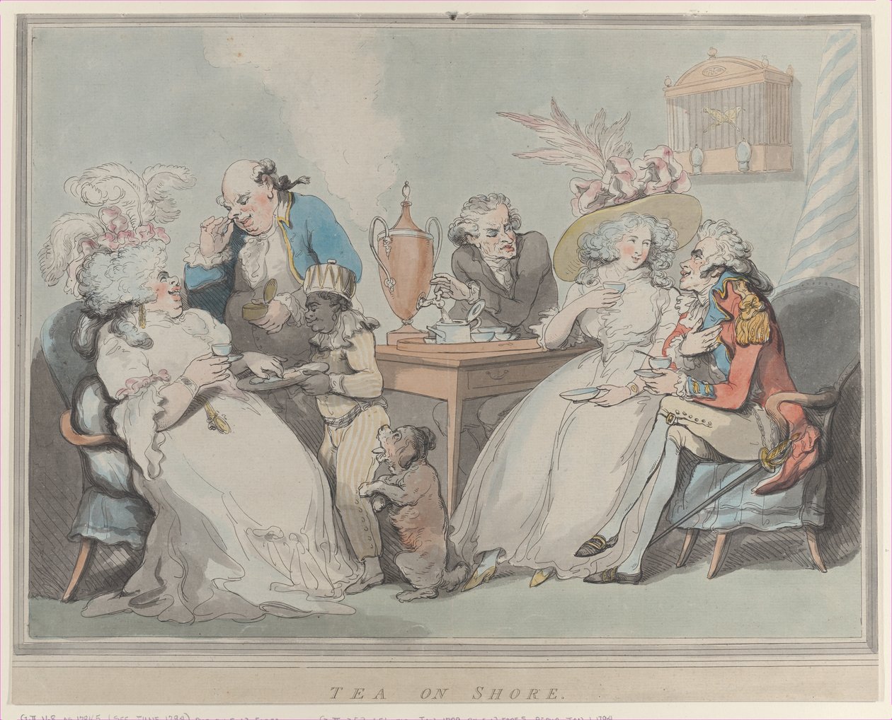 Chá em terra, 1785-94., 1785-94. de Thomas Rowlandson