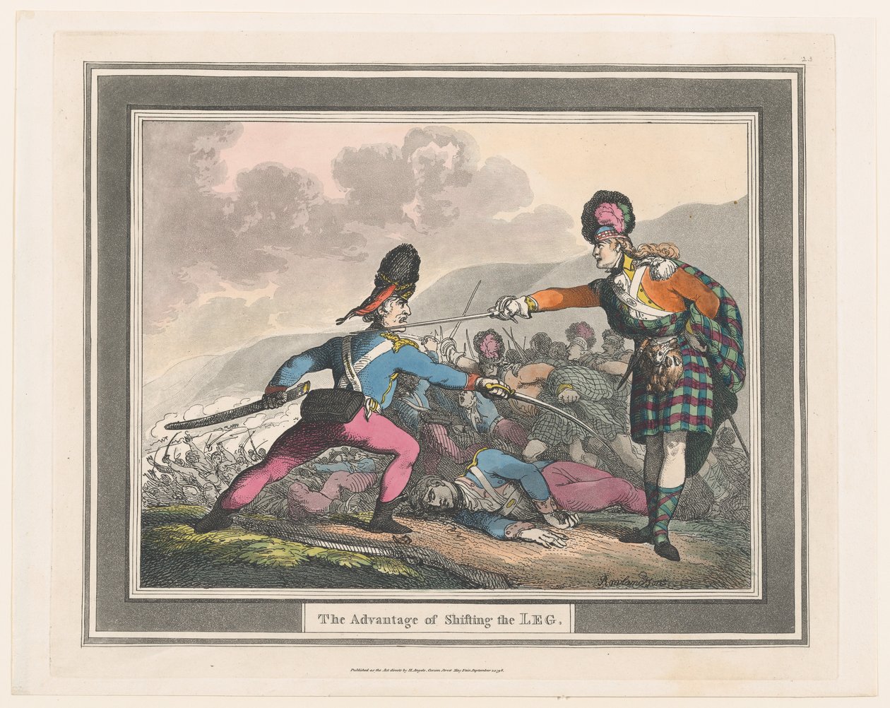 The Advantage of Shifting the Leg, setembro de 1798., setembro de 1798. de Thomas Rowlandson