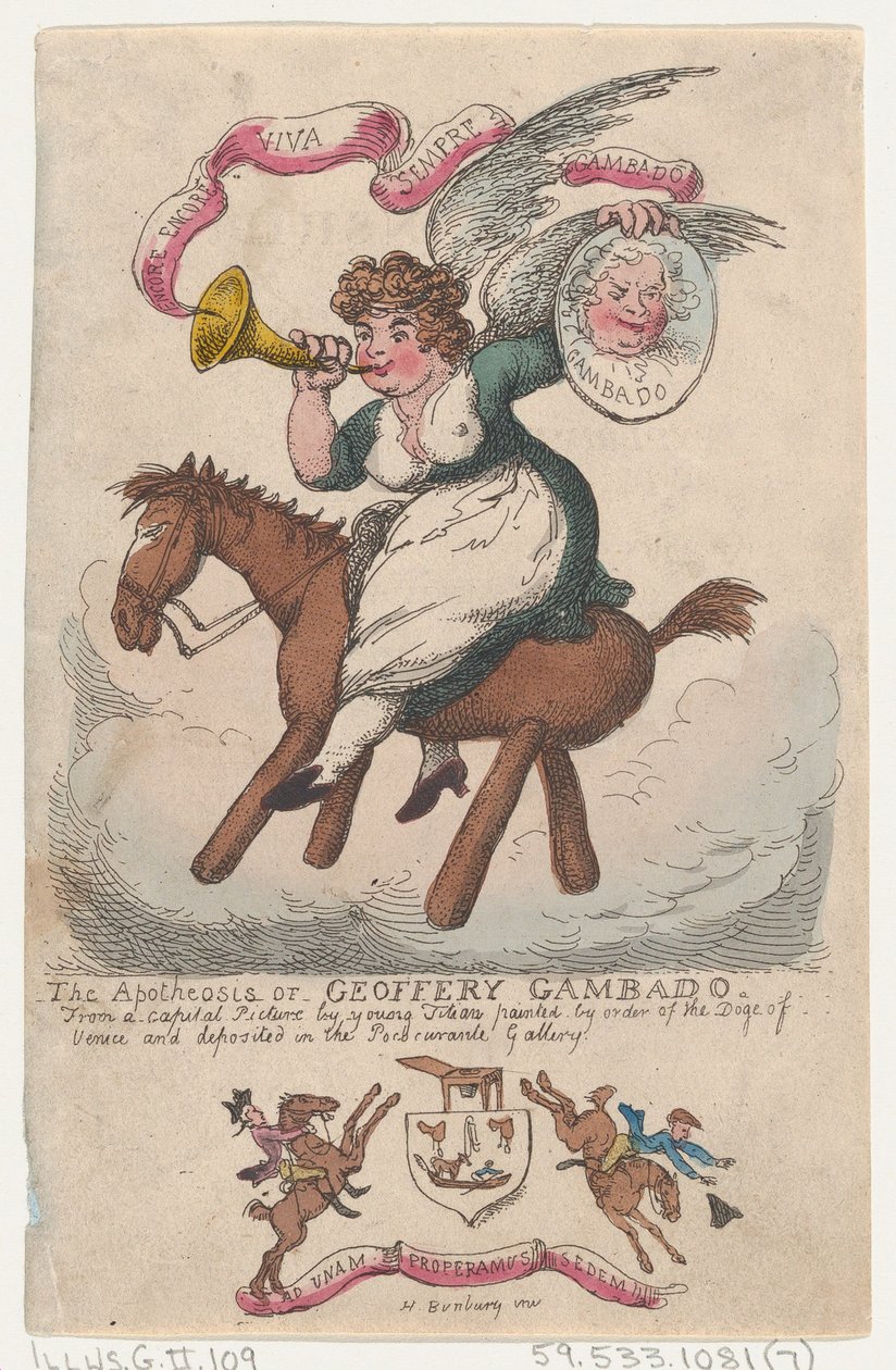 A Apoteose de Geoffery Gambado, 1808., 1808. de Thomas Rowlandson
