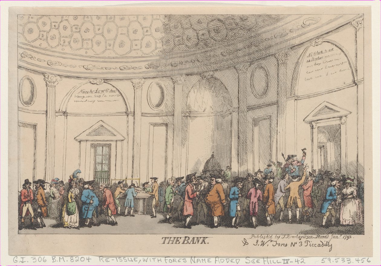 O Banco, Janeiro de 1792., Janeiro de 1792. de Thomas Rowlandson