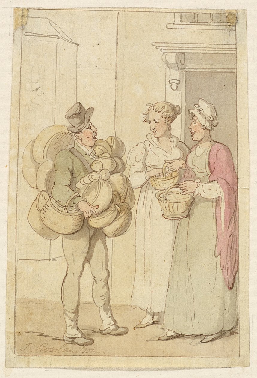 O vendedor de cestas de Thomas Rowlandson