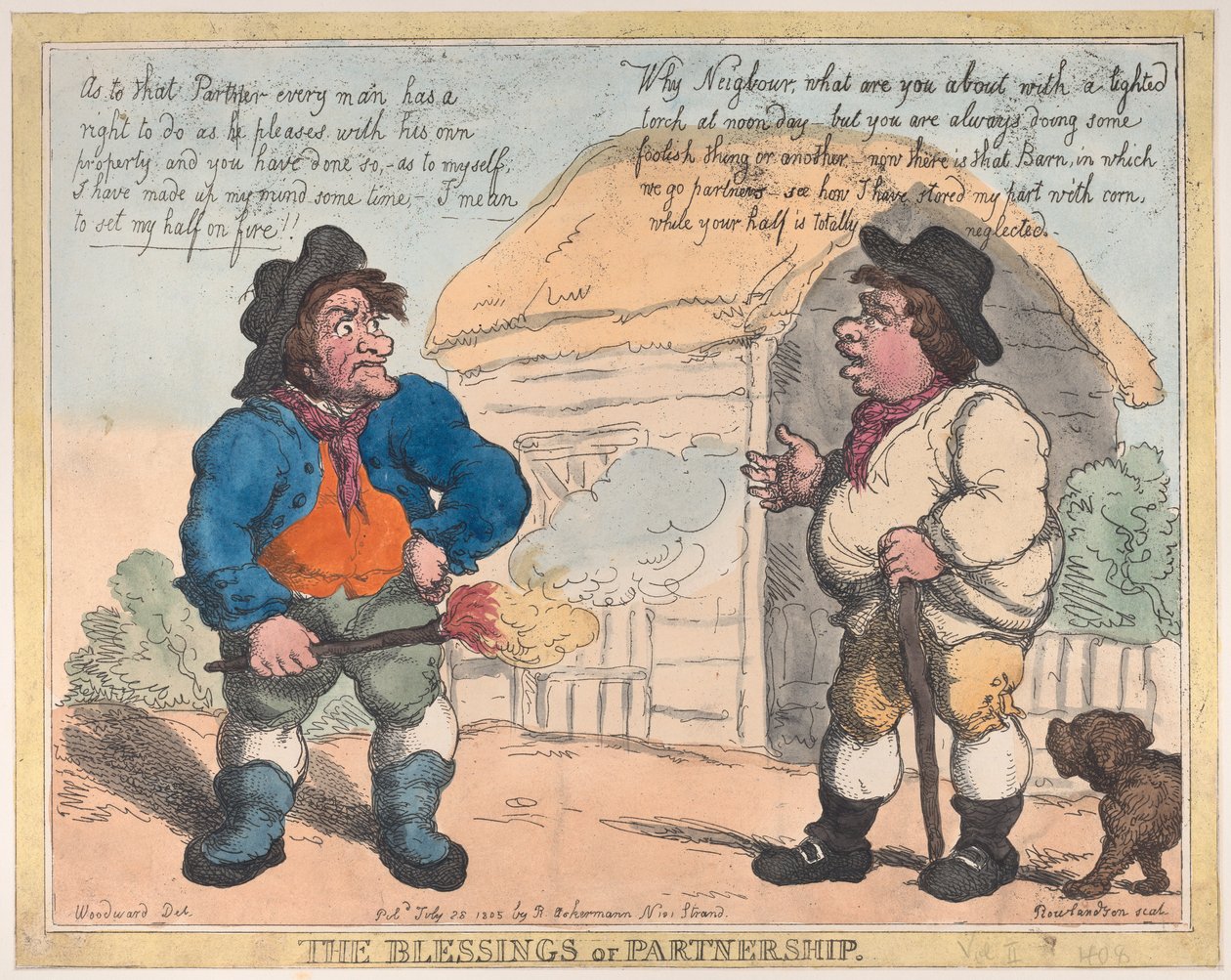 As Bênçãos da Parceria, 28 de julho de 1805., 28 de julho de 1805. de Thomas Rowlandson