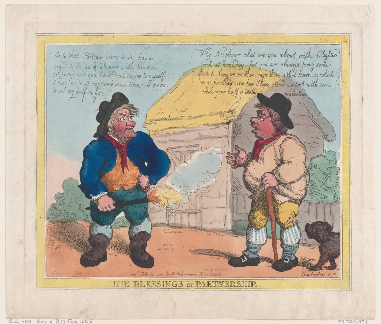 As Bênçãos da Parceria, 28 de julho de 1805., 28 de julho de 1805. de Thomas Rowlandson