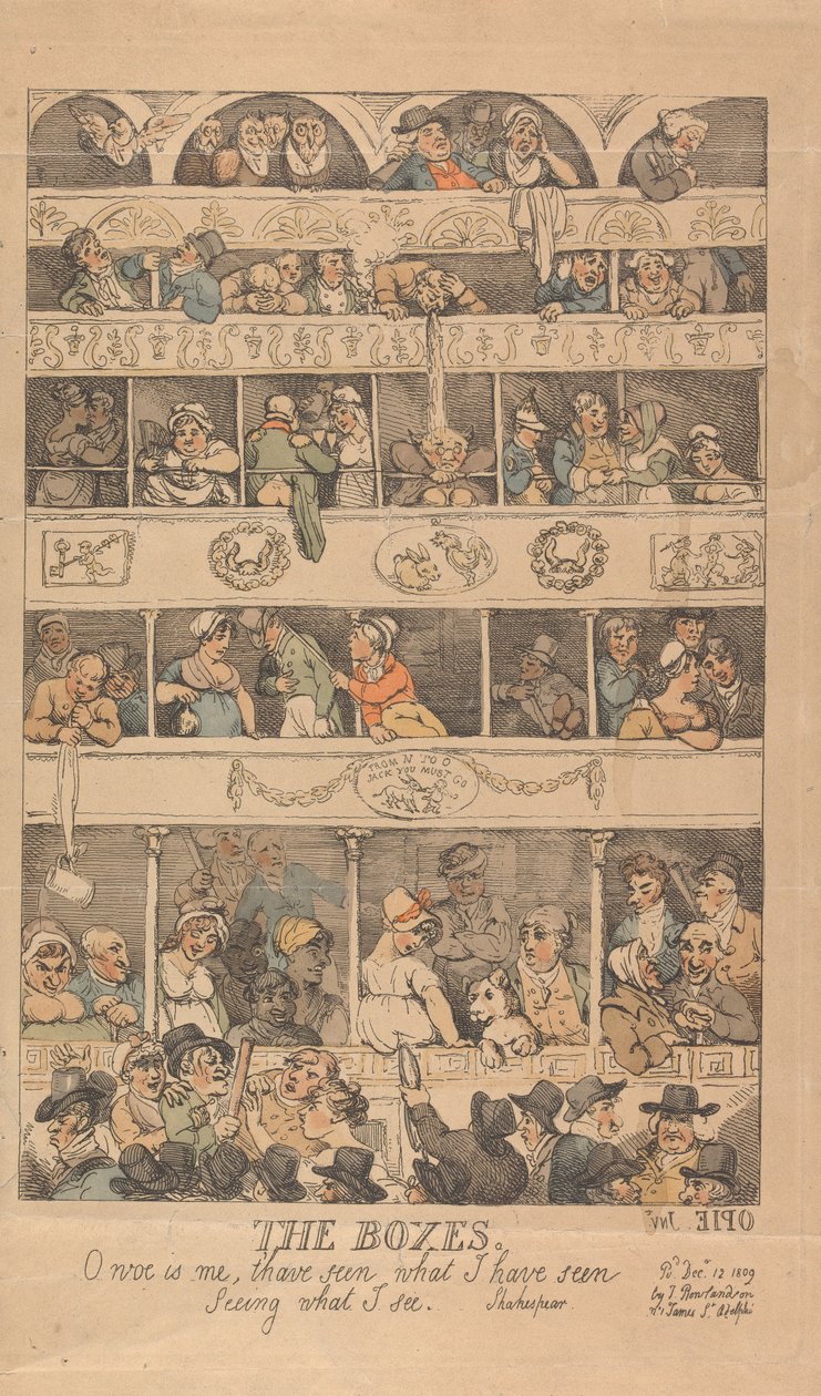 The Boxes: Ai de mim, por ter visto o que vi, ao ver o que vejo. de Thomas Rowlandson
