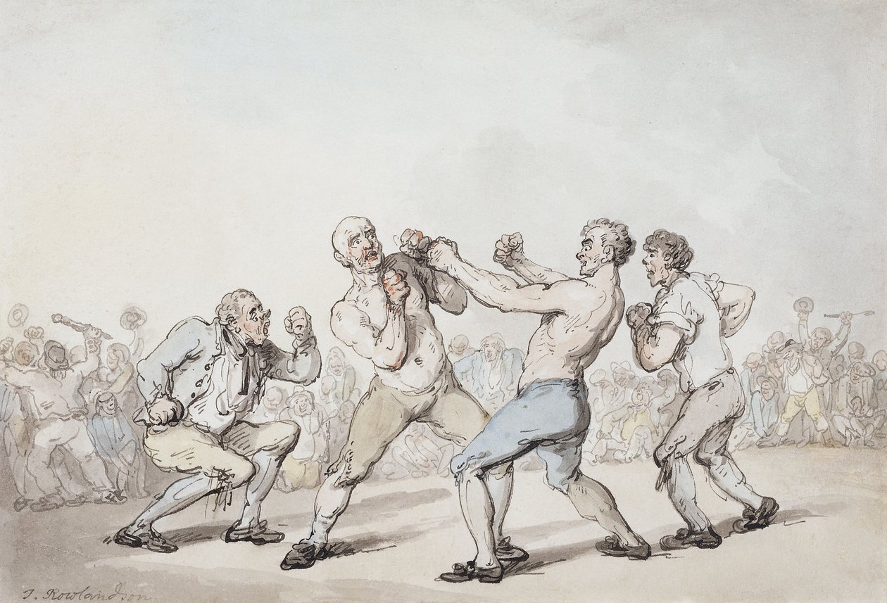 A luta de boxe, de Thomas Rowlandson