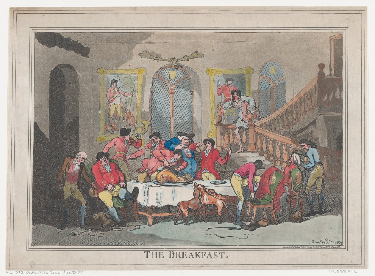The Breakfast, 1 de Fevereiro de 1789., 1 de Fevereiro de 1789. de Thomas Rowlandson