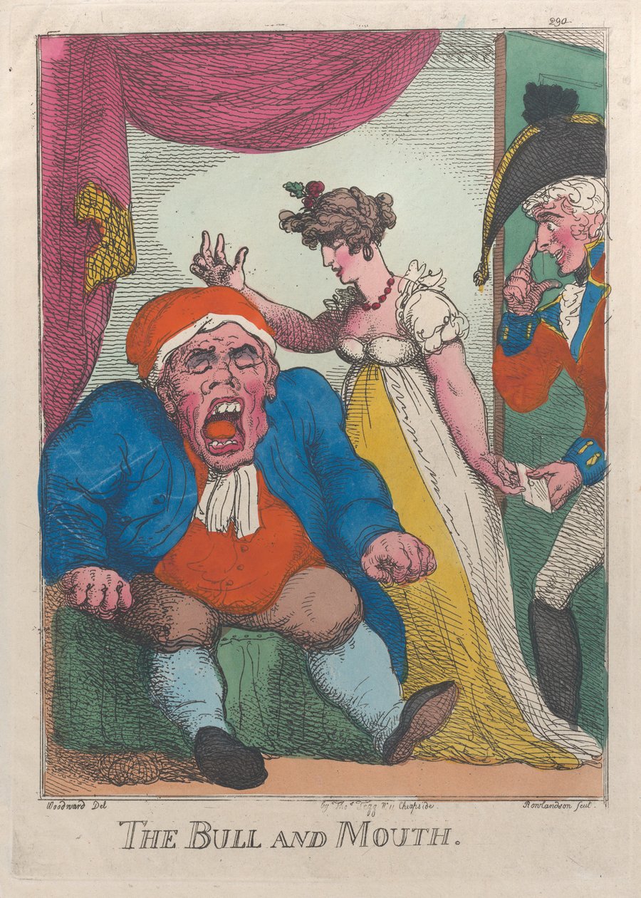 O Touro e a Boca, 1808-09., 1808-09. de Thomas Rowlandson