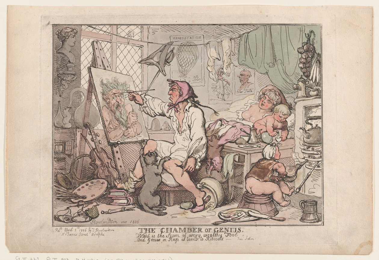A Câmara dos Gênios, 2 de abril de 1806., 2 de abril de 1806. de Thomas Rowlandson