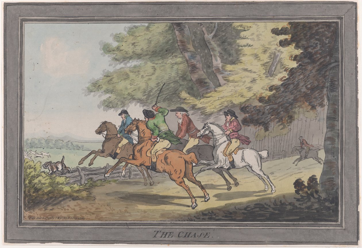 The Chase, 1 de dezembro de 1791., 1 de dezembro de 1791. de Thomas Rowlandson