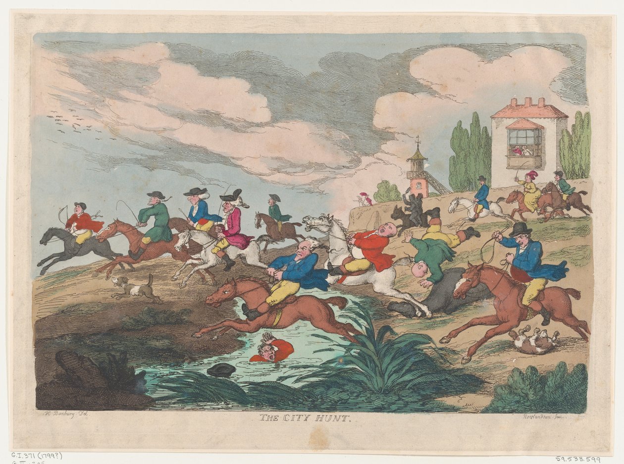 A Caça à Cidade, c. 1810., c. 1810. de Thomas Rowlandson