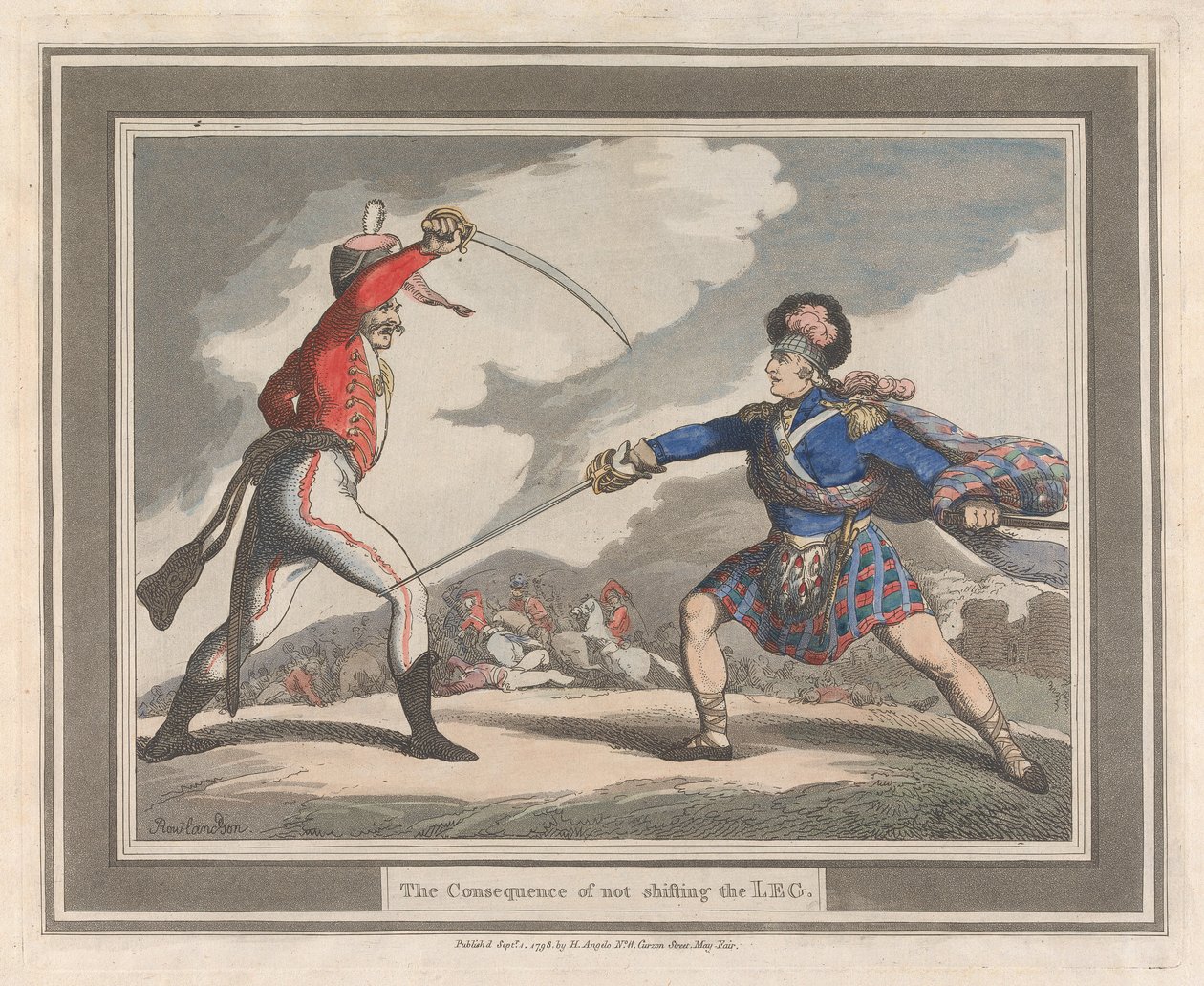 A consequência de não mudar a perna de posição de Thomas Rowlandson