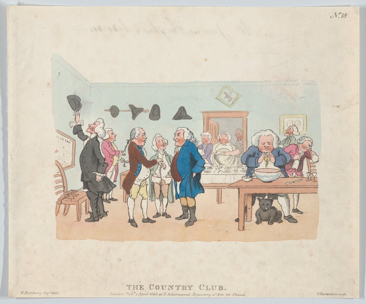 O Country Club, 7 de abril de 1803., 7 de abril de 1803. de Thomas Rowlandson