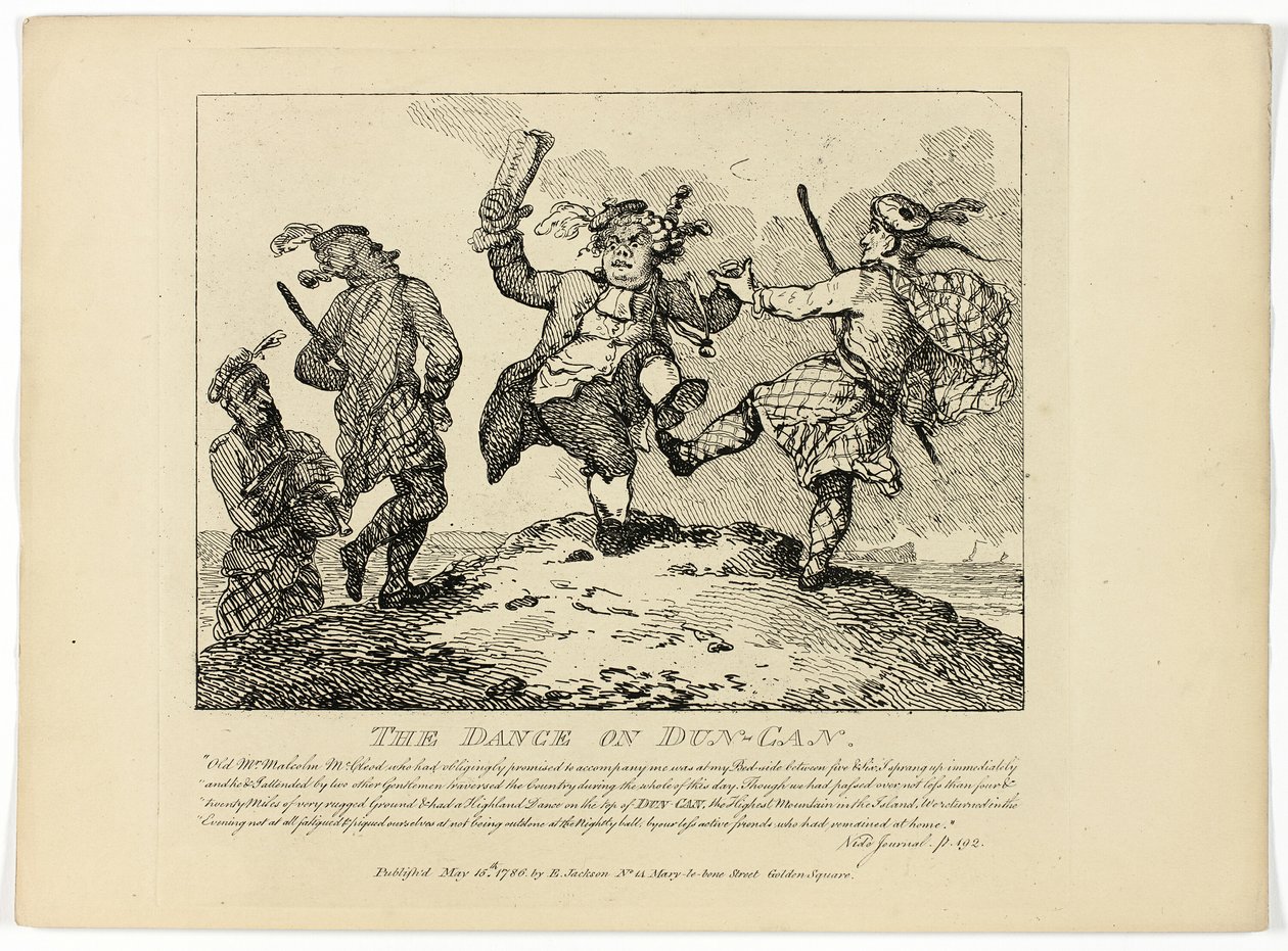 A dança do Dun-Can, da Viagem às Hébridas de Boswell de Thomas Rowlandson