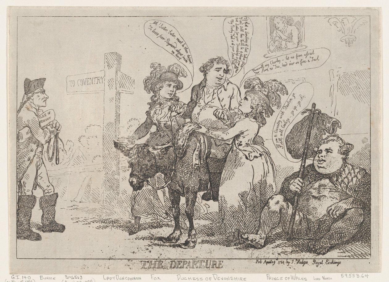 A Partida, 29 de abril de 1784., 29 de abril de 1784. de Thomas Rowlandson