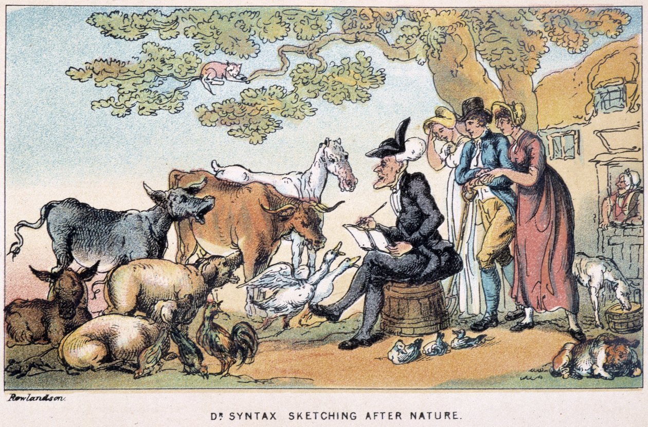 O Doutor desenha animais da natureza - em "Doctor Syntax