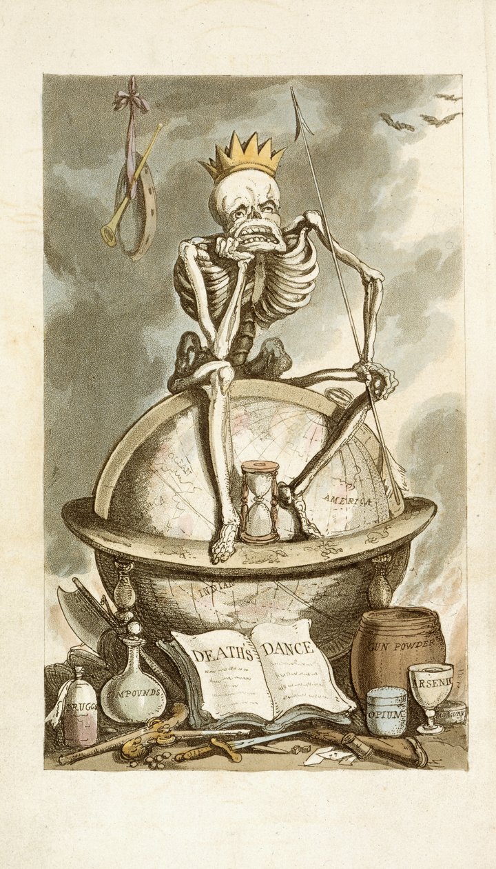 A dança inglesa da morte de Thomas Rowlandson