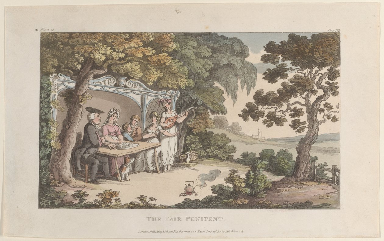 The Fair Penitent, de The Vicar of Wakefield, 1º de maio de 1817., 1º de maio de 1817. de Thomas Rowlandson