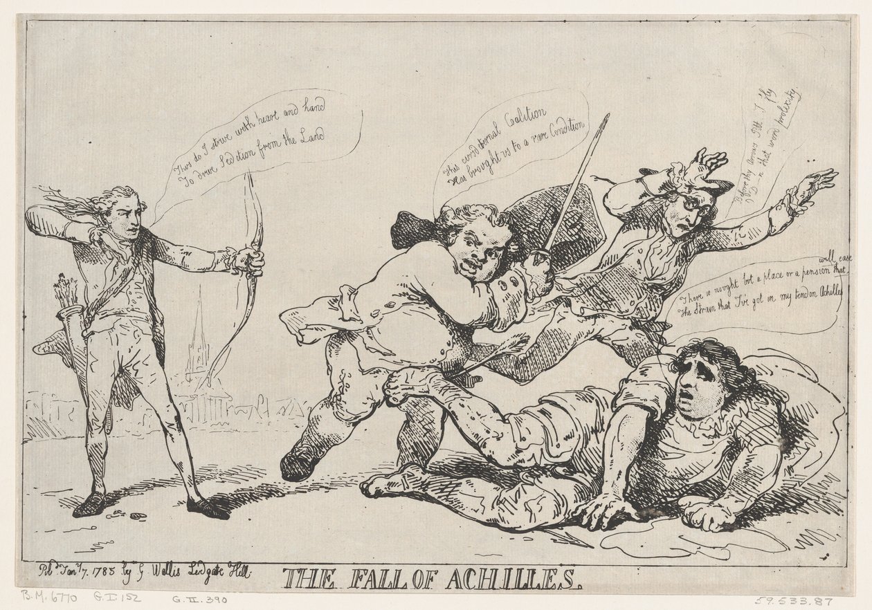 A Queda de Aquiles, 7 de janeiro de 1785., 7 de janeiro de 1785. de Thomas Rowlandson