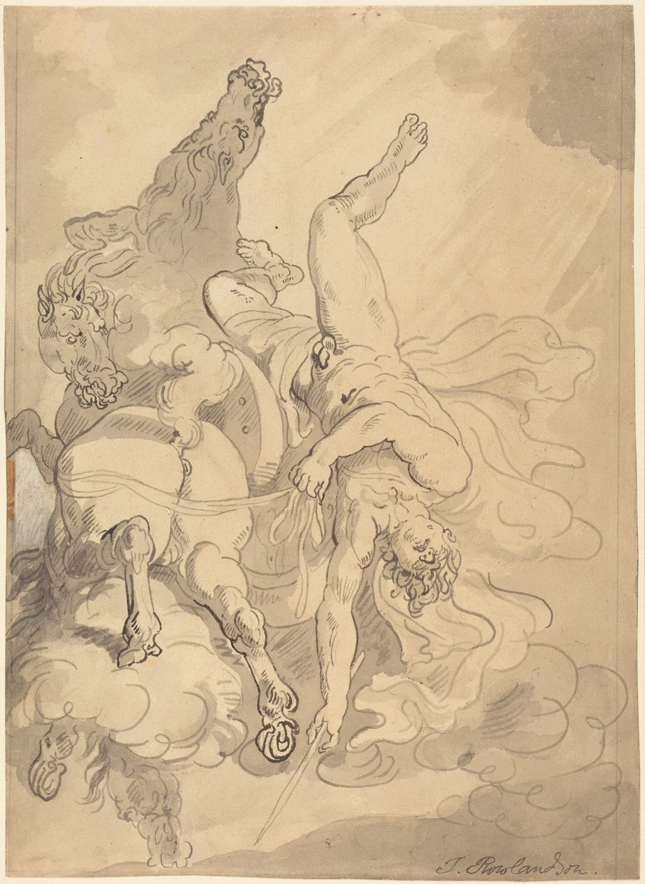 A Queda de Faetonte de Thomas Rowlandson