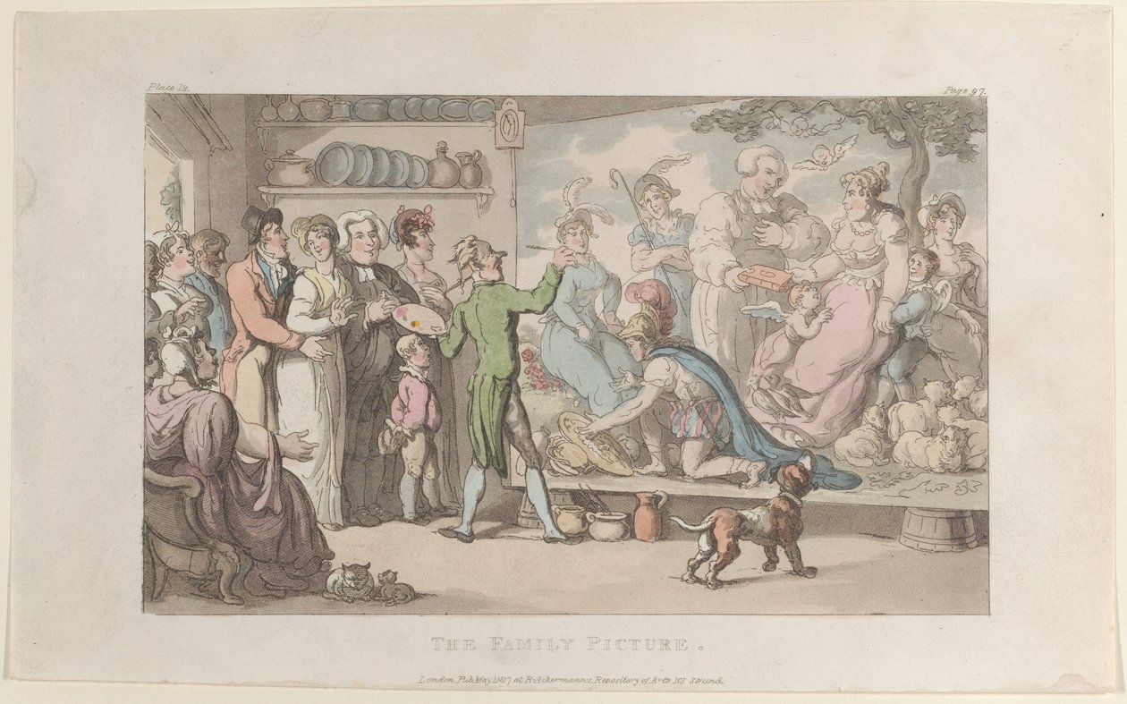 The Family Picture, do The Vicar of Wakefield, 1º de maio de 1817., 1º de maio de 1817. de Thomas Rowlandson
