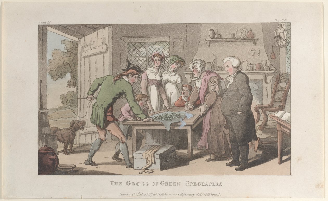The Gross of Green Spectacles, de The Vicar of Wakefield, maio de 1817., maio de 1817. de Thomas Rowlandson
